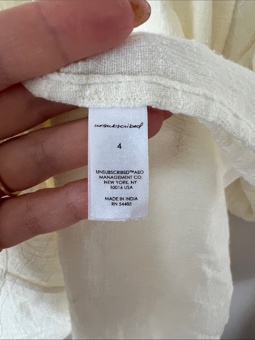 Boho Lace-Up Cream Embroidered Mini Dress - Picture 5 of 10